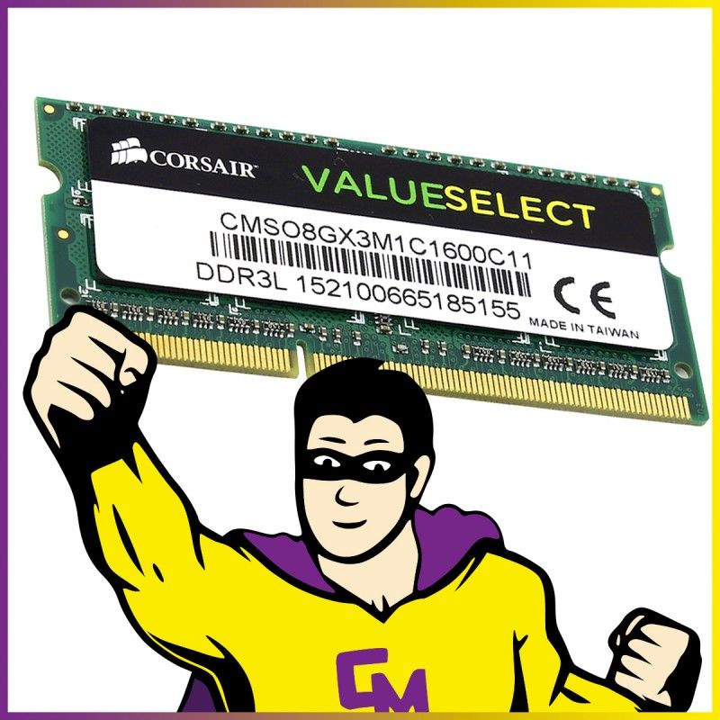 Barrette mémoire Corsair 8 Go DDR3L SODIMM (CMS08GX3M1C1600C11)