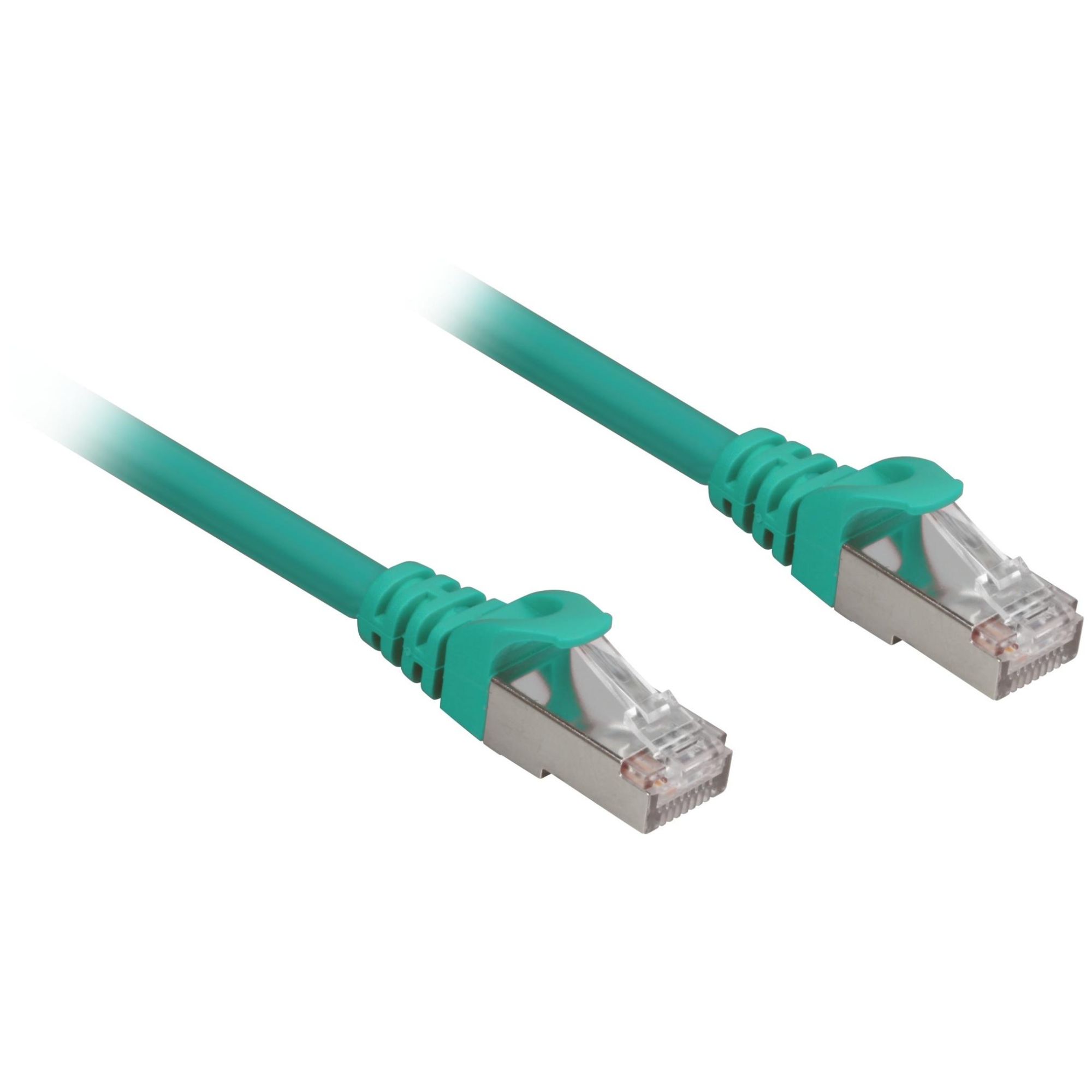 Cable Sharkoon Cat.6a SFTP, Verde, 0,25 m (Cat6a S/FTP)