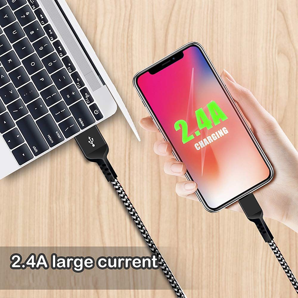 Maclean Energy Fast Charge USB 2.0 Cable 1m (Black)