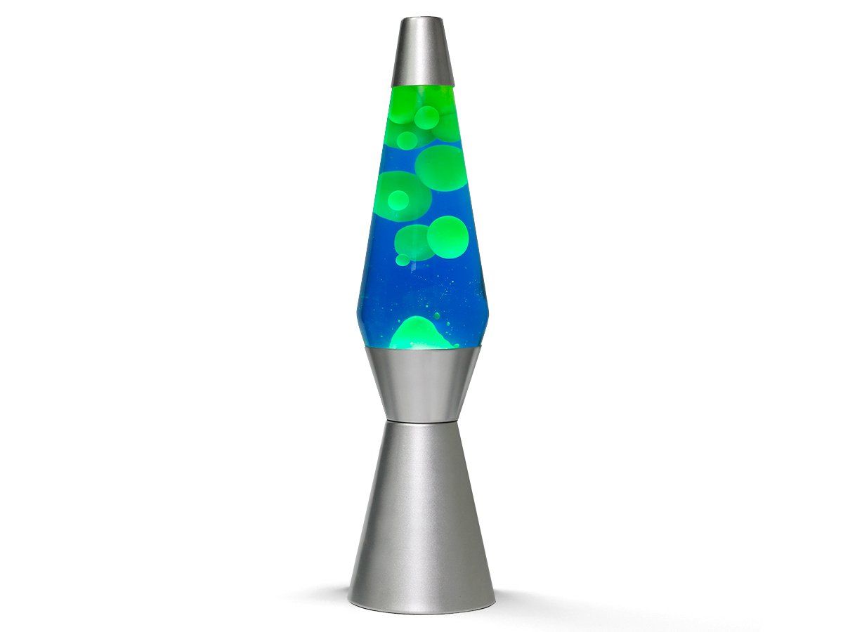 Total Juggling - Lava Lamp 36cm (Silver Base, Blue & White Wax)