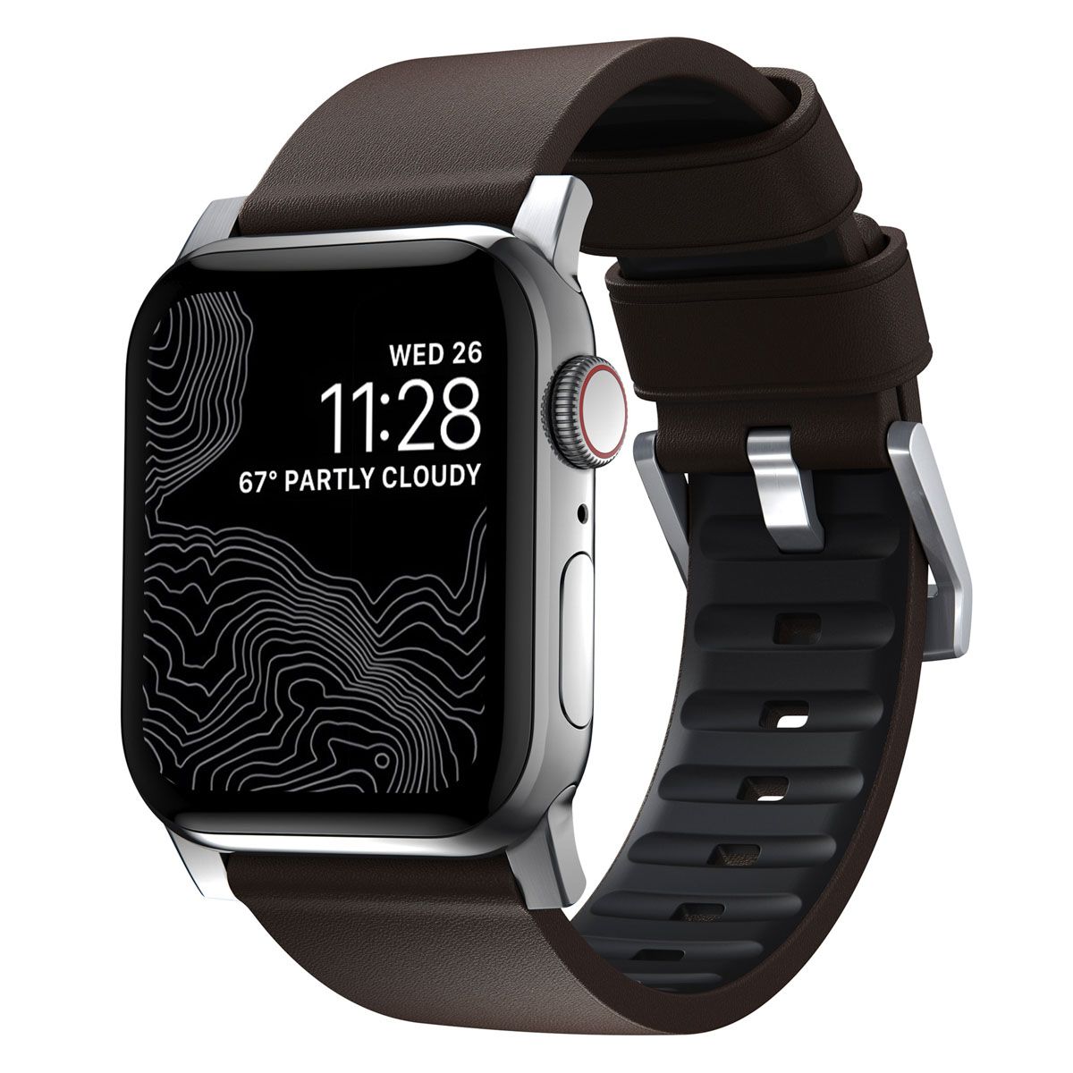 Nomad Active Pro Watch Bracelet - Waterproof Leather in Brown or Silver