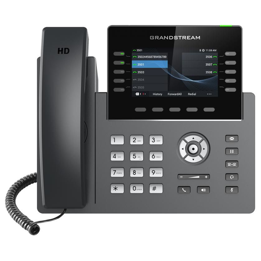 Grandstream Networks GRP2615 Fixed Phone, Black/Gray, 10 Lines TFT Wi-Fi