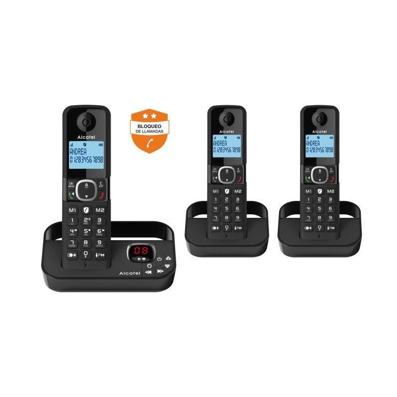 Teléfono fijo inalámbrico Alcatel F860 Voice Trio Negro