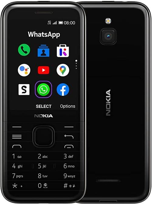 Nokia 8000 4G - 4GB, Black Onyx
