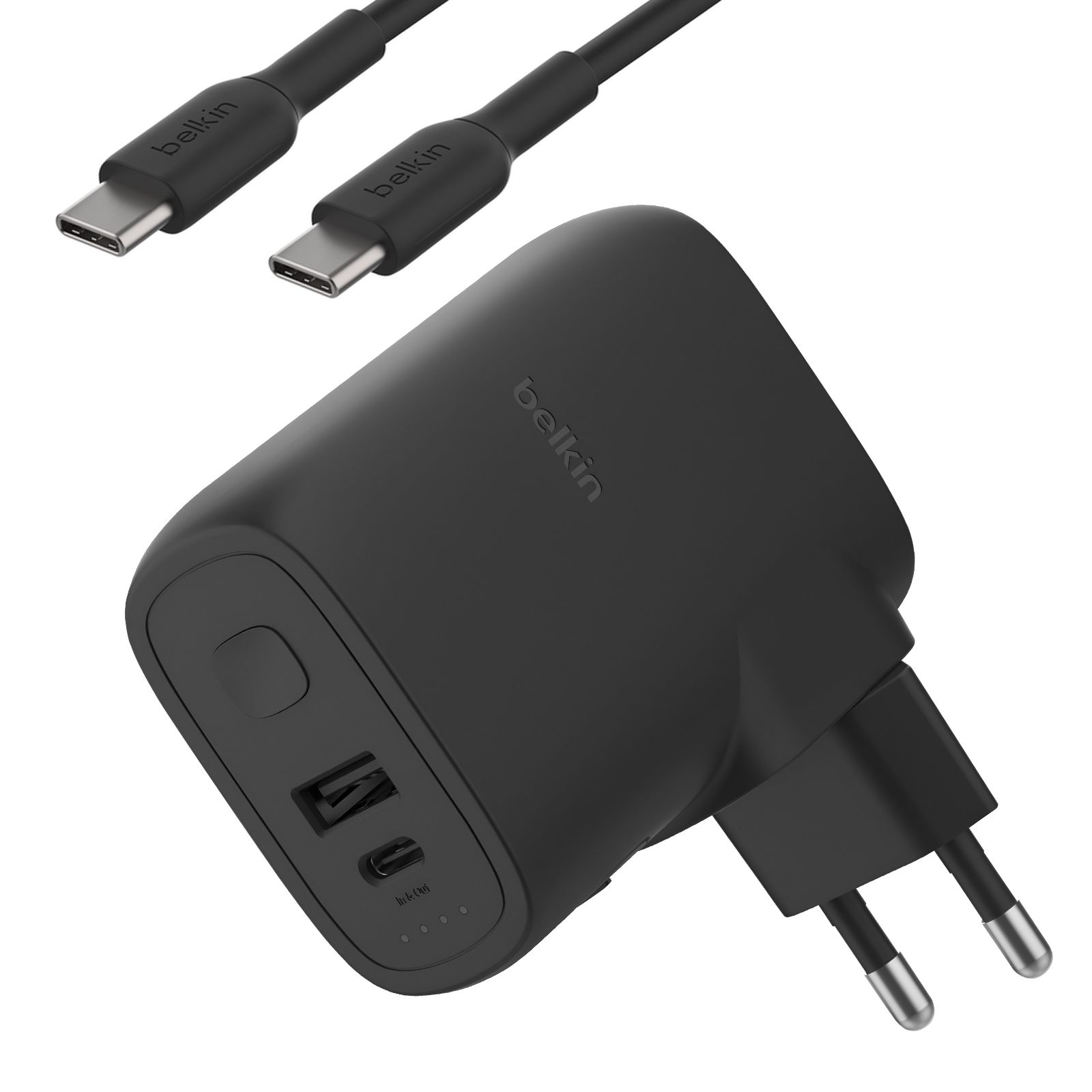 Belkin 25W Travel Charger with Built-in 5000mAh External Battery - Black