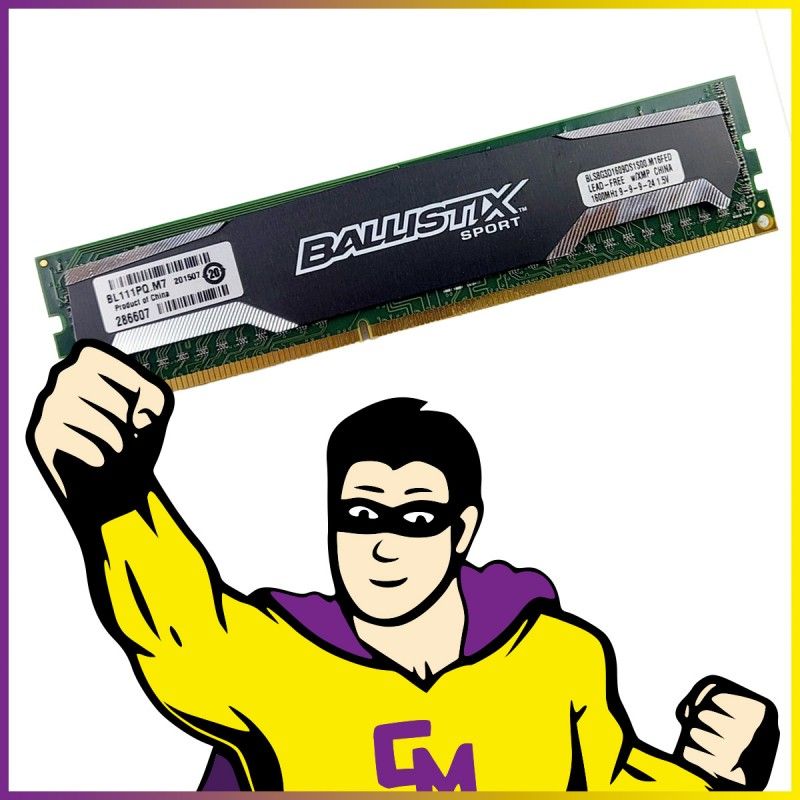 Crucial Ballistix 8GB DDR3 RAM (BLS8G3D1609DS1S00.16FND, PC3-12800, 1600MHz)