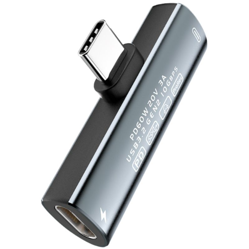 INF USB-C to C 2-in-1 Adapter with Quick Charge PD 60W & High-Speed Data Transfer