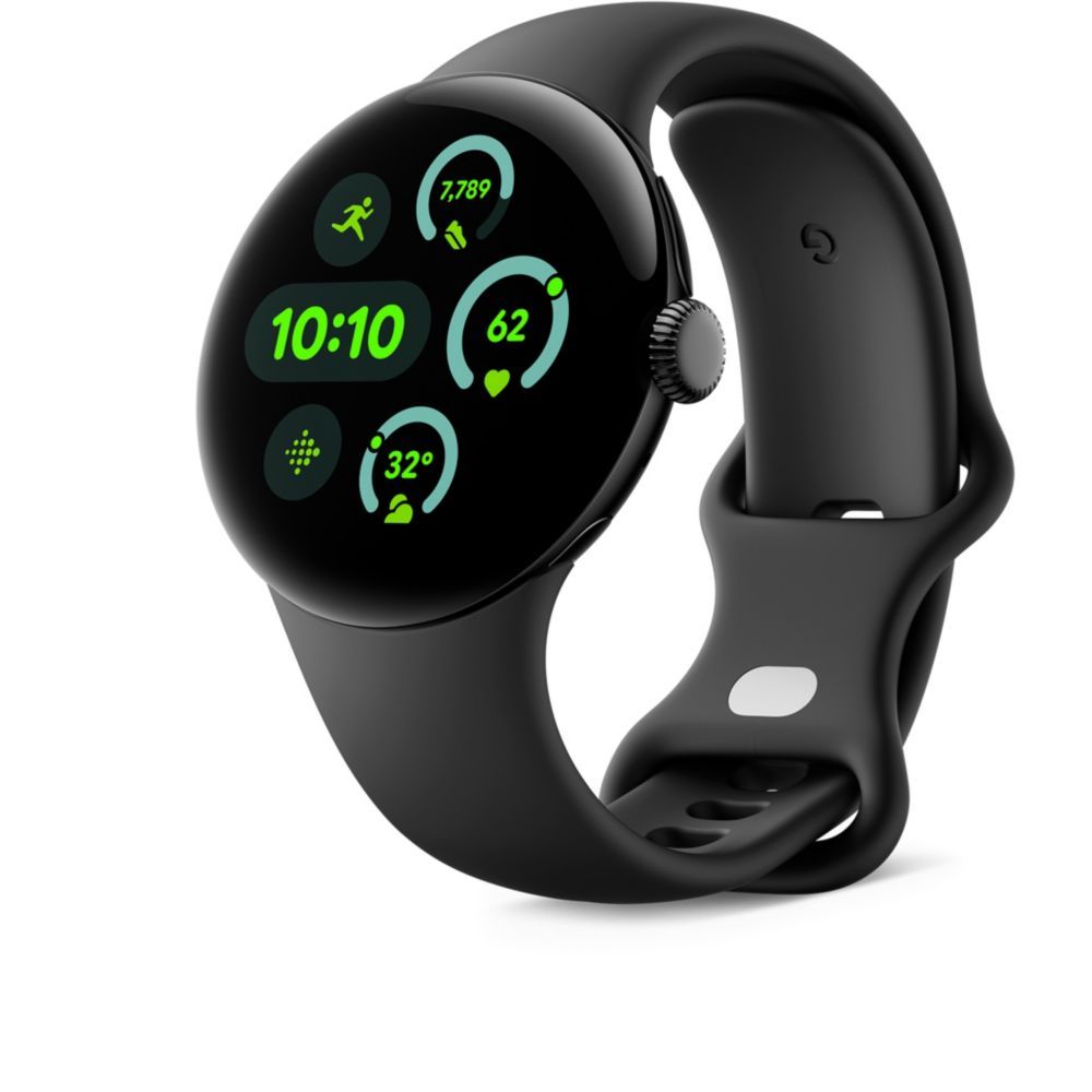 Google Pixel Watch 3 - 41mm Case - Mat Black - Volcanic Black Strap - Bluetooth