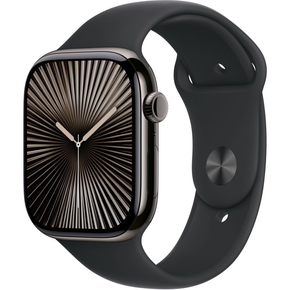 Apple Watch Series 10 GPS + Cellular, 46mm Titan Case - Slate Grey (S/M)