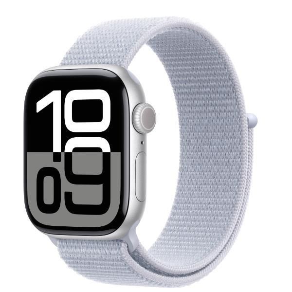 Apple Watch Series 10, 46mm, Digital, OLED, 416 x 496 pixels, Touchscreen, 4G, Wi-Fi, GPS (Satellite), Silver