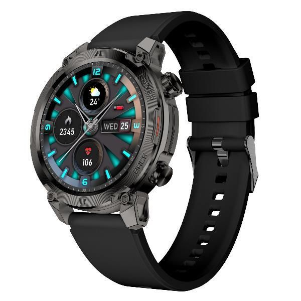 Nilox Trailround Smartwatch and Sport Watch, 1.39" Digital Touchscreen, Black