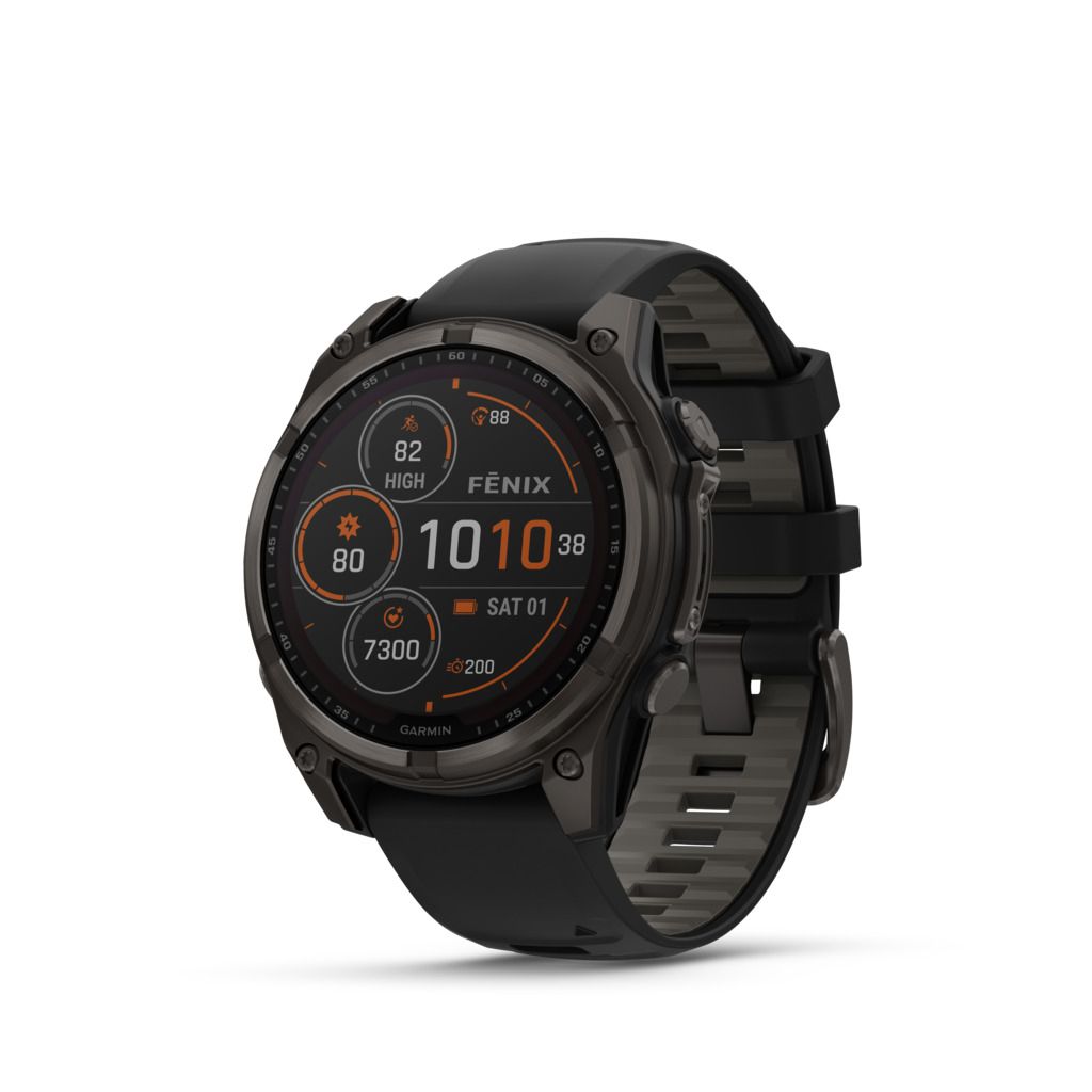 Montre GPS multisports Garmin Fenix 8 Solar Titanium 47mm Carbon Gray