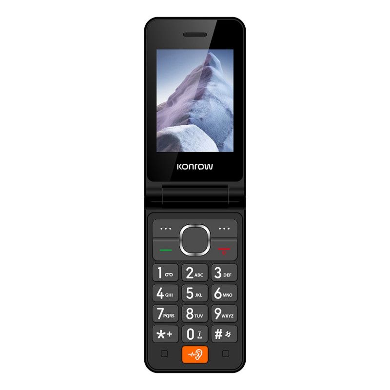 Teléfono inteligente Konrow Senior Flip 4G (pantalla de 2,8 pulgadas - Negro)