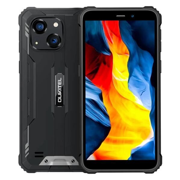 Oukitel G2 6-inch Dual SIM Hybrid Android 14 4G USB Type-C 4GB 64GB 6300mAh Gray and Black