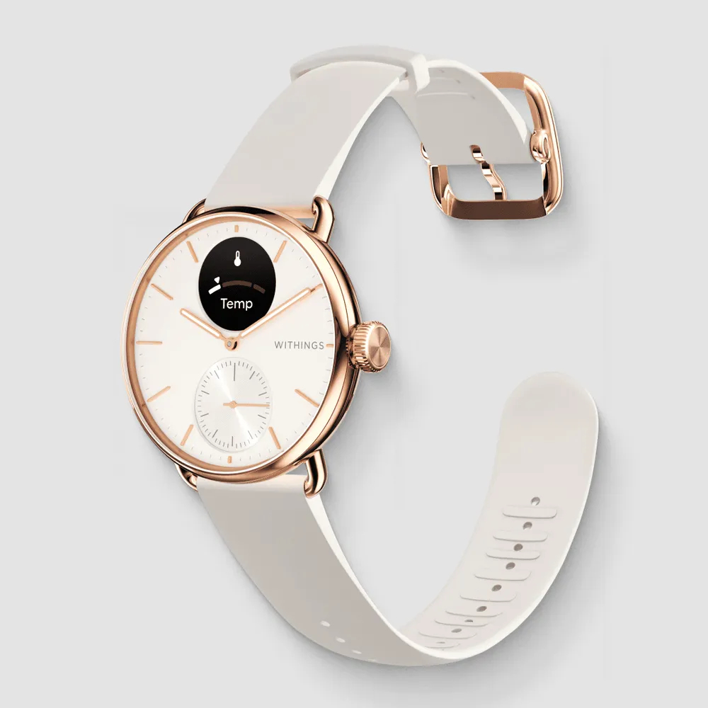Withings ScanWatch 2, 38mm Rose Gold + Sand Bracelet