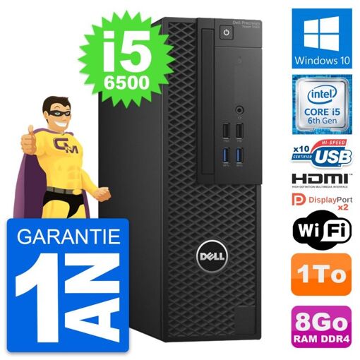 Dell Precision T3420 SFF Core i5-6500 8GB RAM 1TB HDD HDMI Windows 10 Wifi