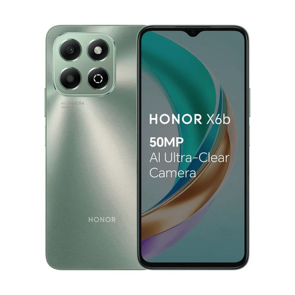 Honor X6b - Smartphone Double SIM de 6,56", Android 14, 4 Go de RAM, 128 Go de stockage, Batterie 5200 mAh, Vert