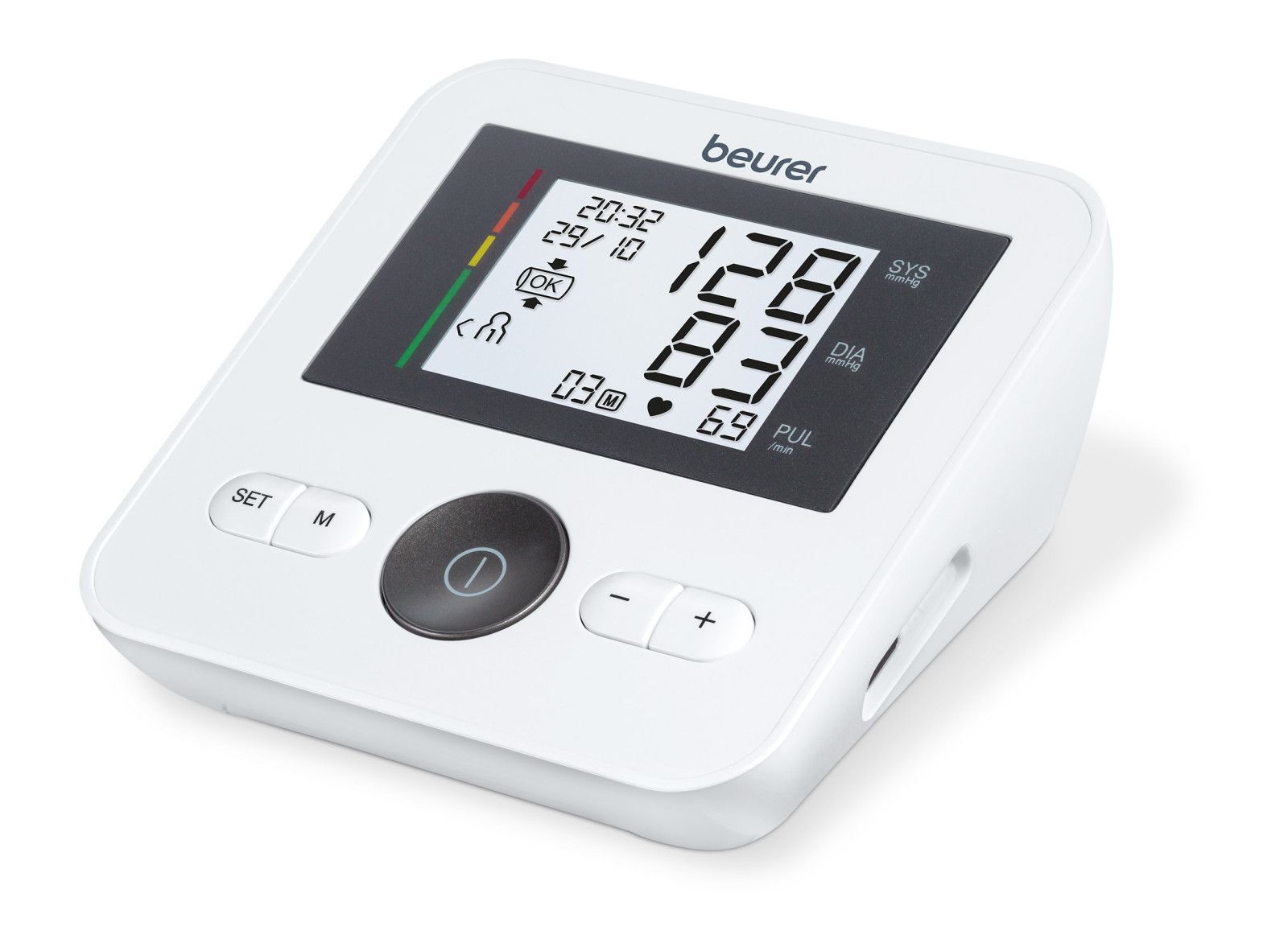 Beurer BM 27+ Automatic Blood Pressure Monitor, Arm Cuff for 4 Users, LCD Display, Gray/White