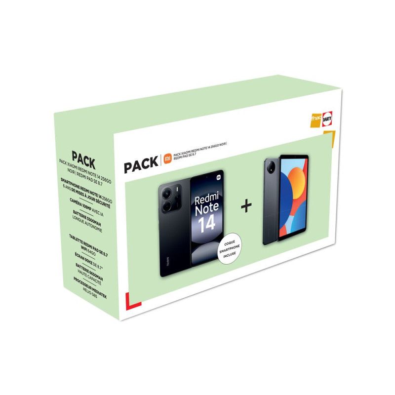 Redmi Note 14 Pro de Xiaomi, 6.67" Doble SIM Nano, 256GB, Negro + Redmi Pad SE 8.7"