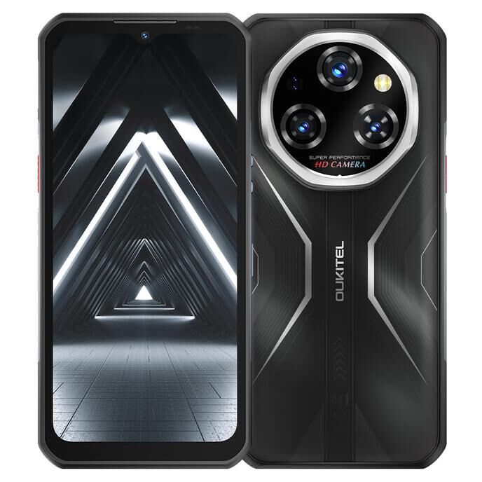 Oukitel WP55 - 6.6" Hybrid Dual SIM Android 15, 12GB RAM, 256GB Storage, 11000mAh Battery, Black
