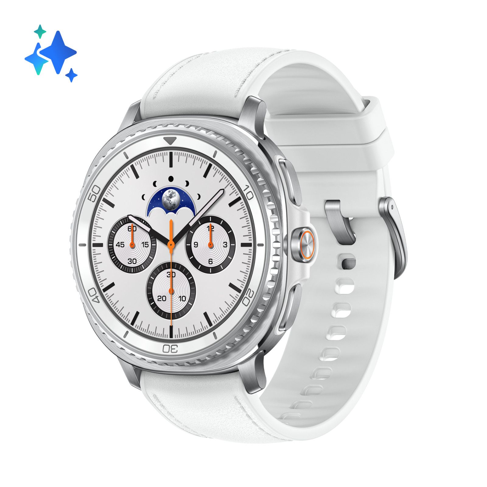 Samsung Galaxy Watch 8 Classic, reloj inteligente de 1,3" AMOLED de 46 mm con pantalla táctil, Plata, WiFi, GPS (satélite)