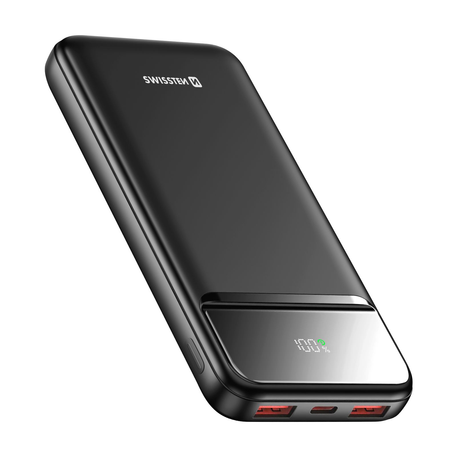 Batería portátil Swissten de 10.000 mAh con USB-C y 2 puertos USB