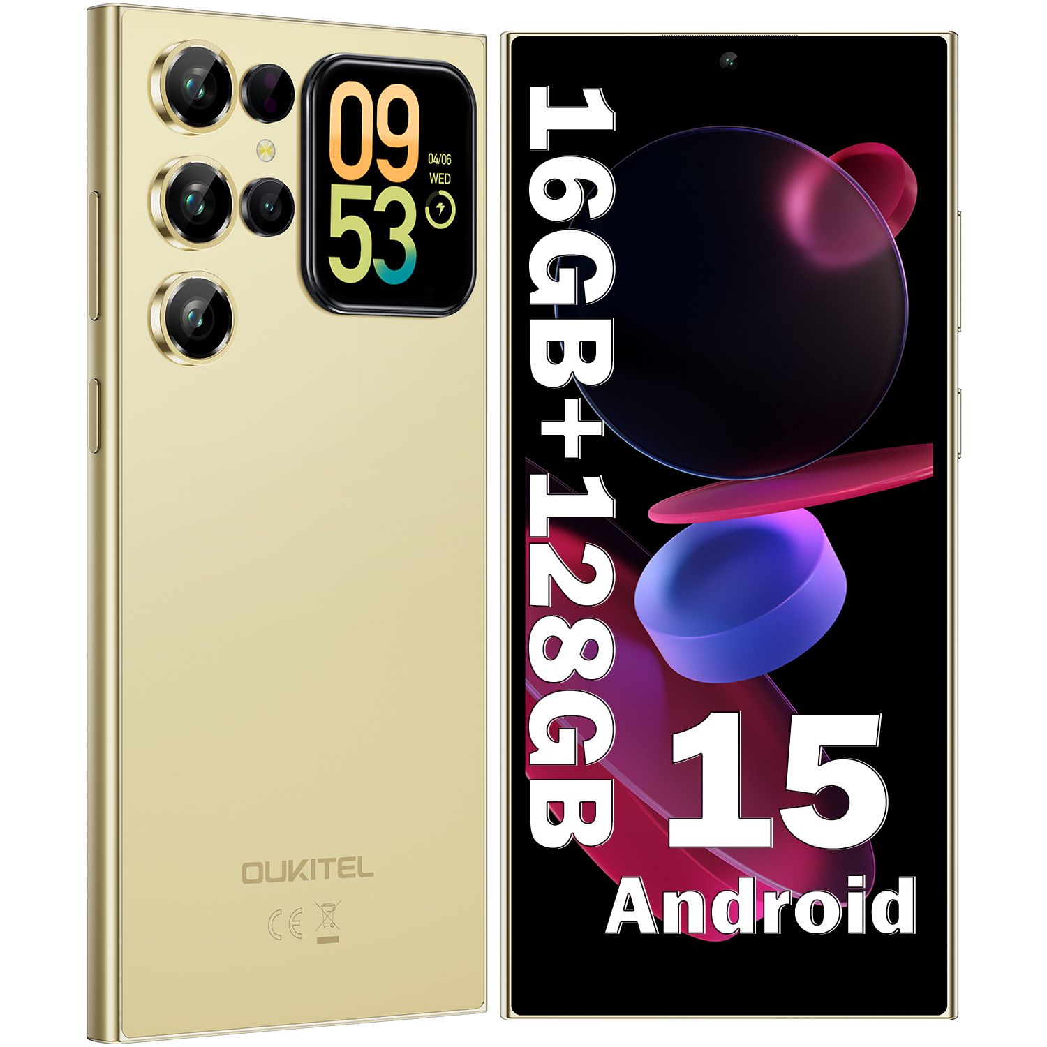 Oukitel C62 16GB+128GB 6.88" 5150mAh Android 15 13MP Dual SIM 4G/NFC Phone