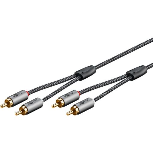 Câble audio Goobay 2 mètres (2 x RCA, Masculin)