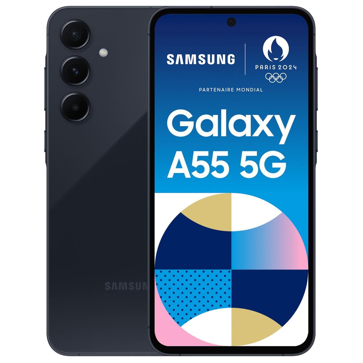 Samsung Galaxy A55 5G - 6.6" Hybrid Dual SIM, USB Type-C, 8GB RAM, 128GB Storage, 50MP Camera, 5000mAh Battery, Marine Blue