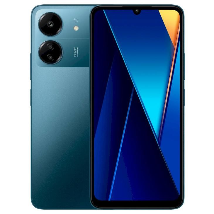 Xiaomi POCO C65 - 6.74" Double SIM 4G Phone, 6GB RAM, 128GB Storage, 50MP Dual Cam, 5000mAh Battery, Blue
