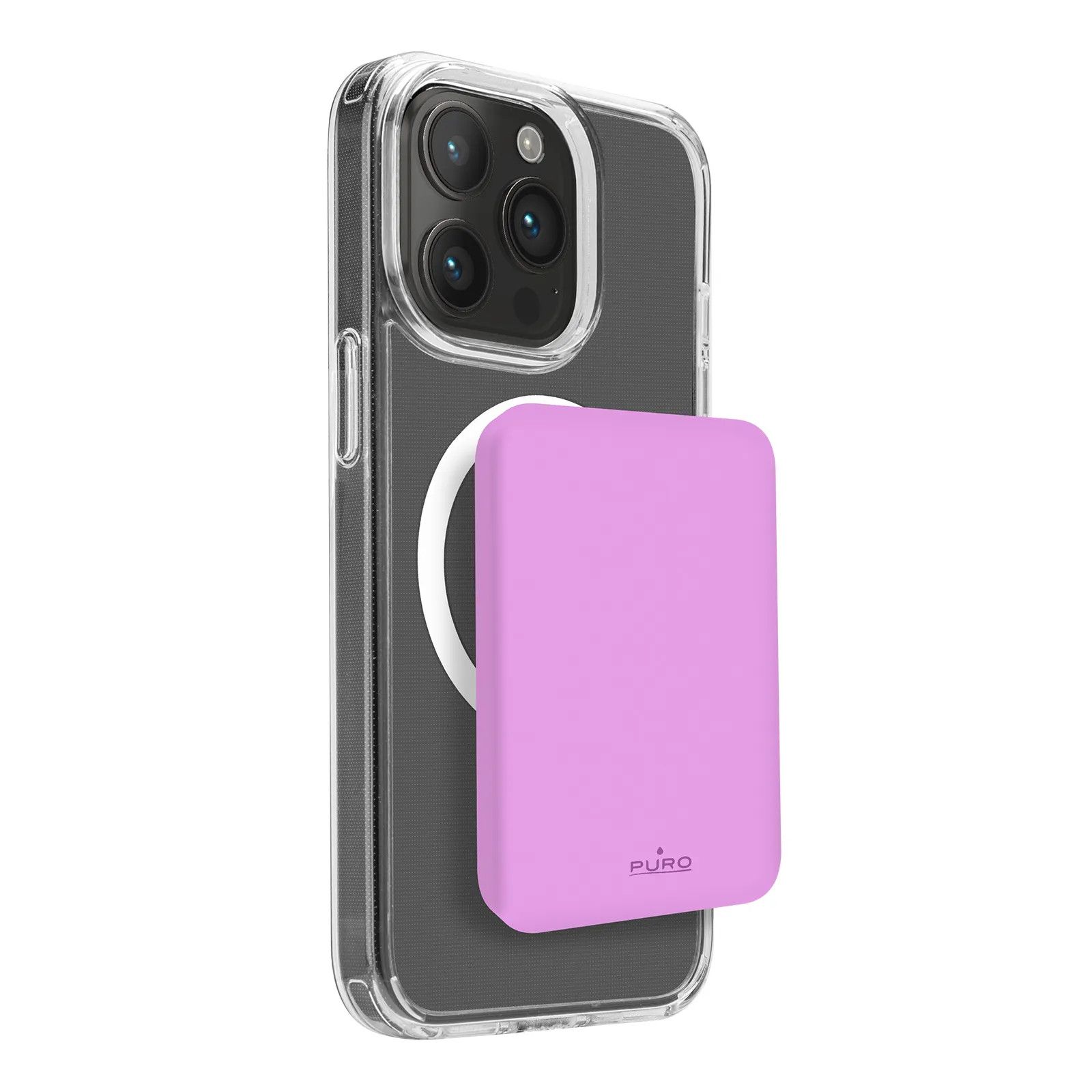 Puro Lithium Polymer (Lipo) Power Bank 4200mAh Wireless Recharge - Pink