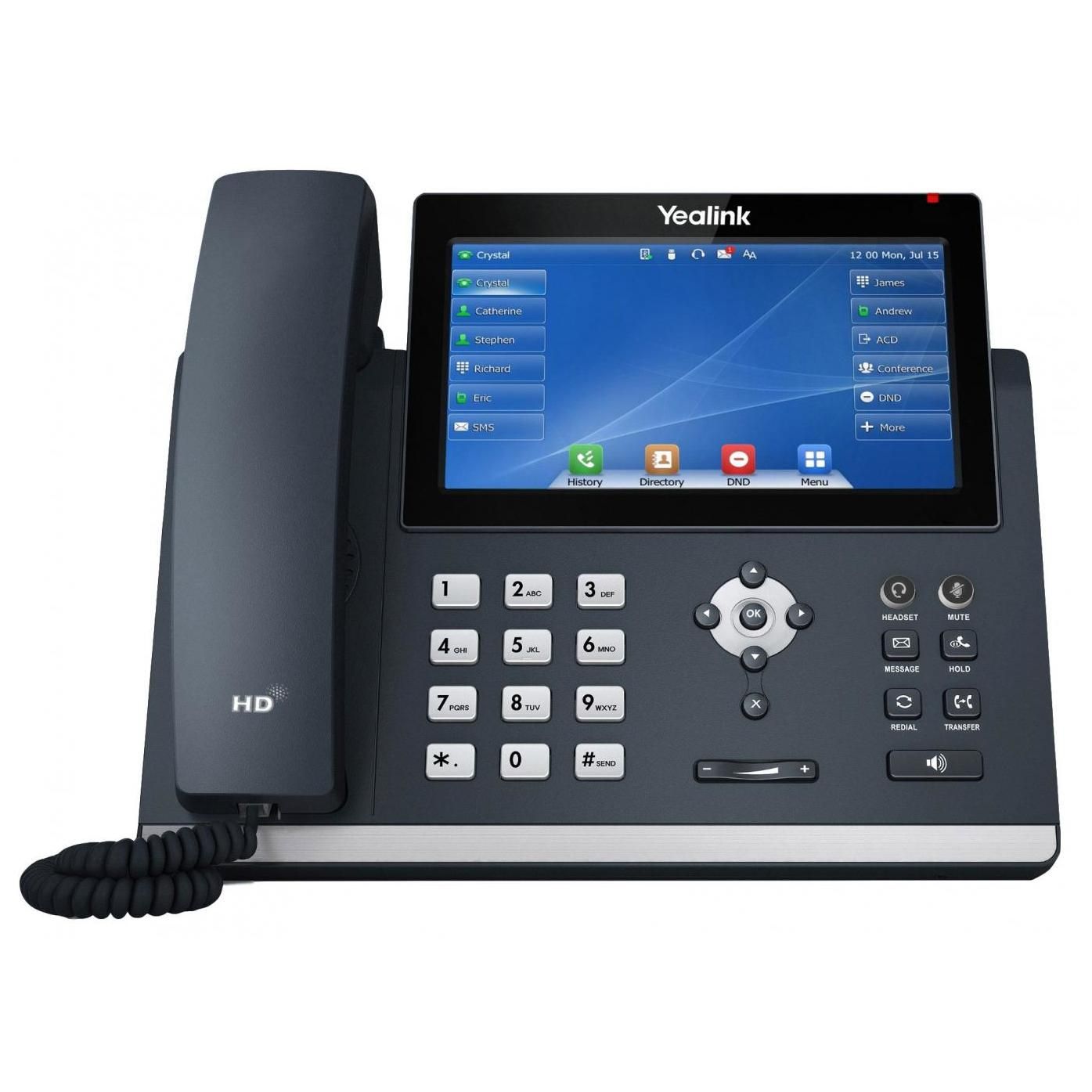 Yealink T48U Fixed Phone, Gray LED WiFi