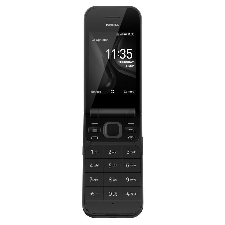 Nokia 2720 Flip - 2.8" Display, 2MP Camera, 1500mAh Battery, Black