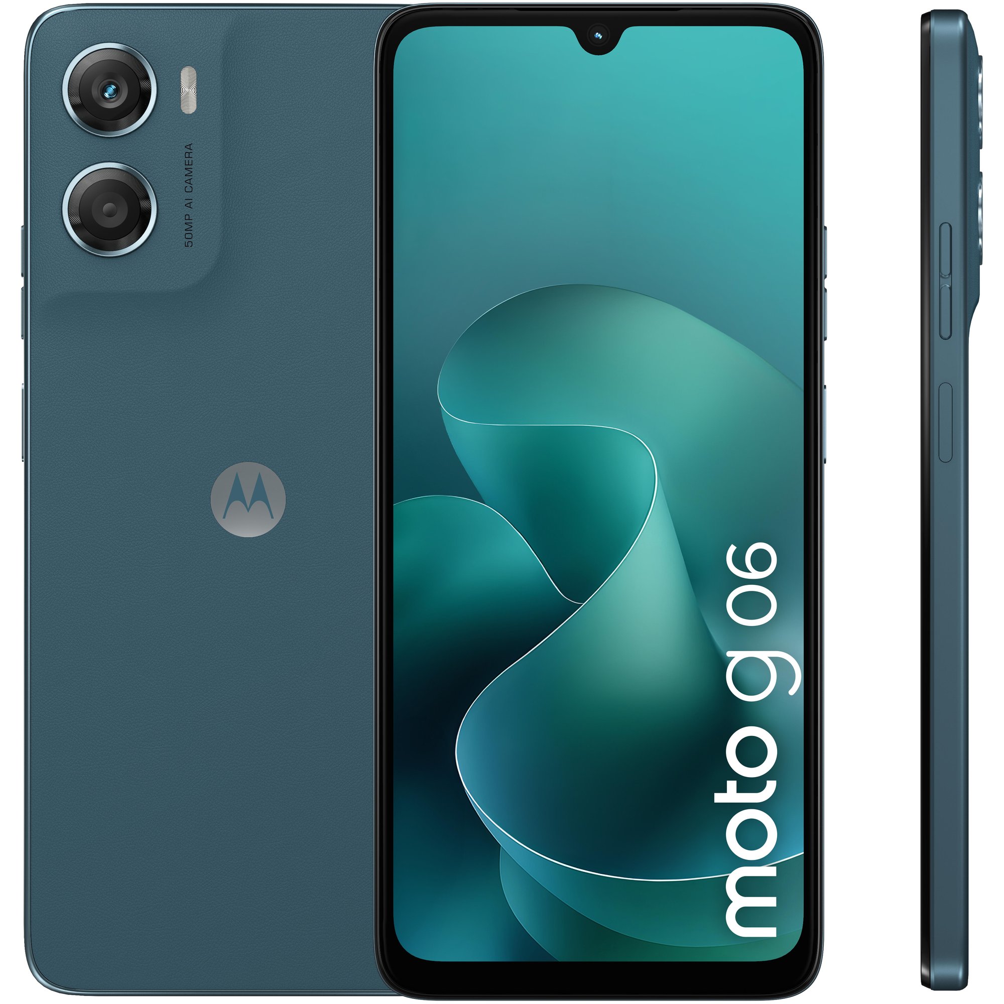 Motorola moto g06 - 6.88" Double SIM Smartphone, 4GB RAM, 256GB Storage, 5200mAh Battery, Android 15, USB Type-C, Blue