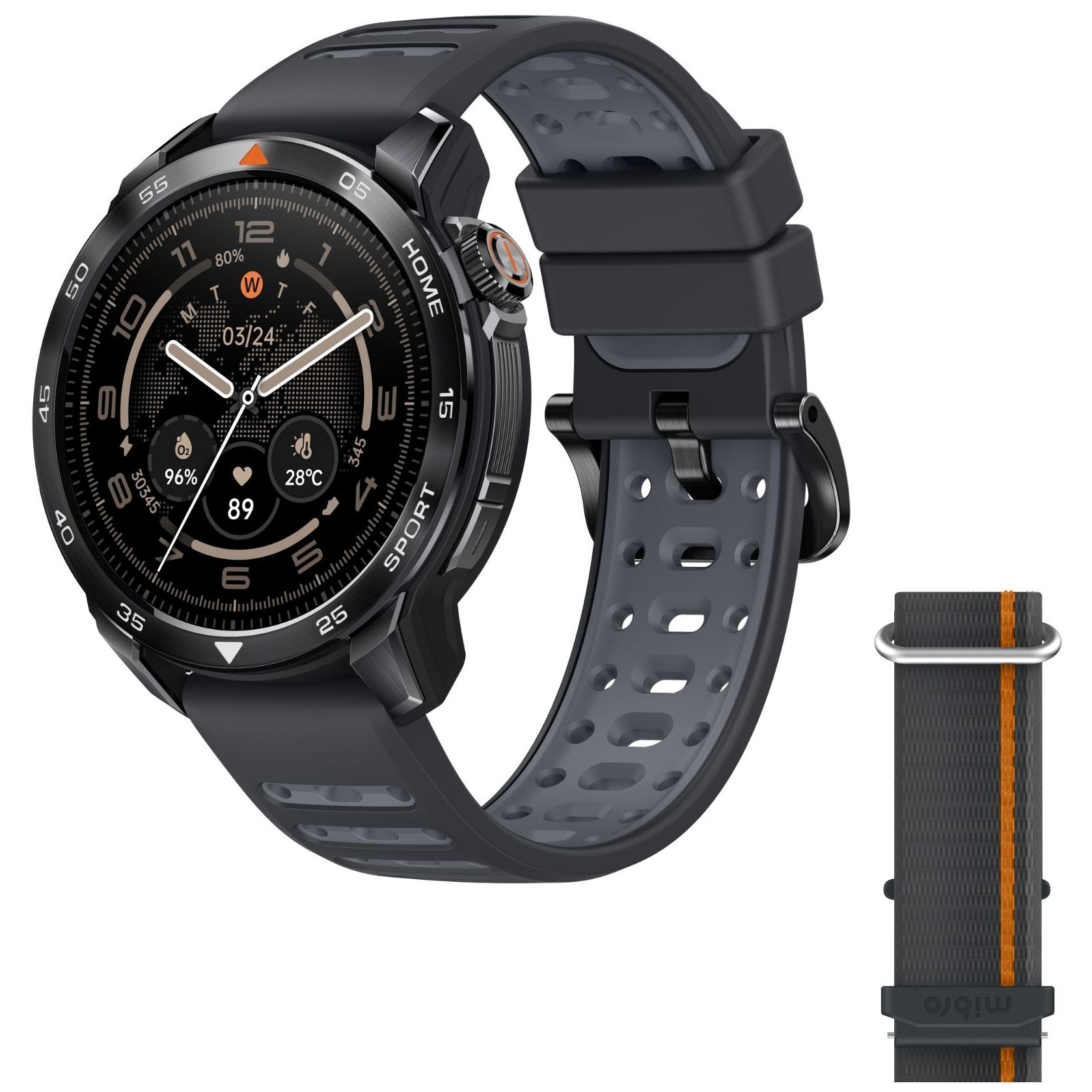 Mibro ORAW1024G Smartwatch and Sports Watch - 48mm Grey Strap Grey GPS