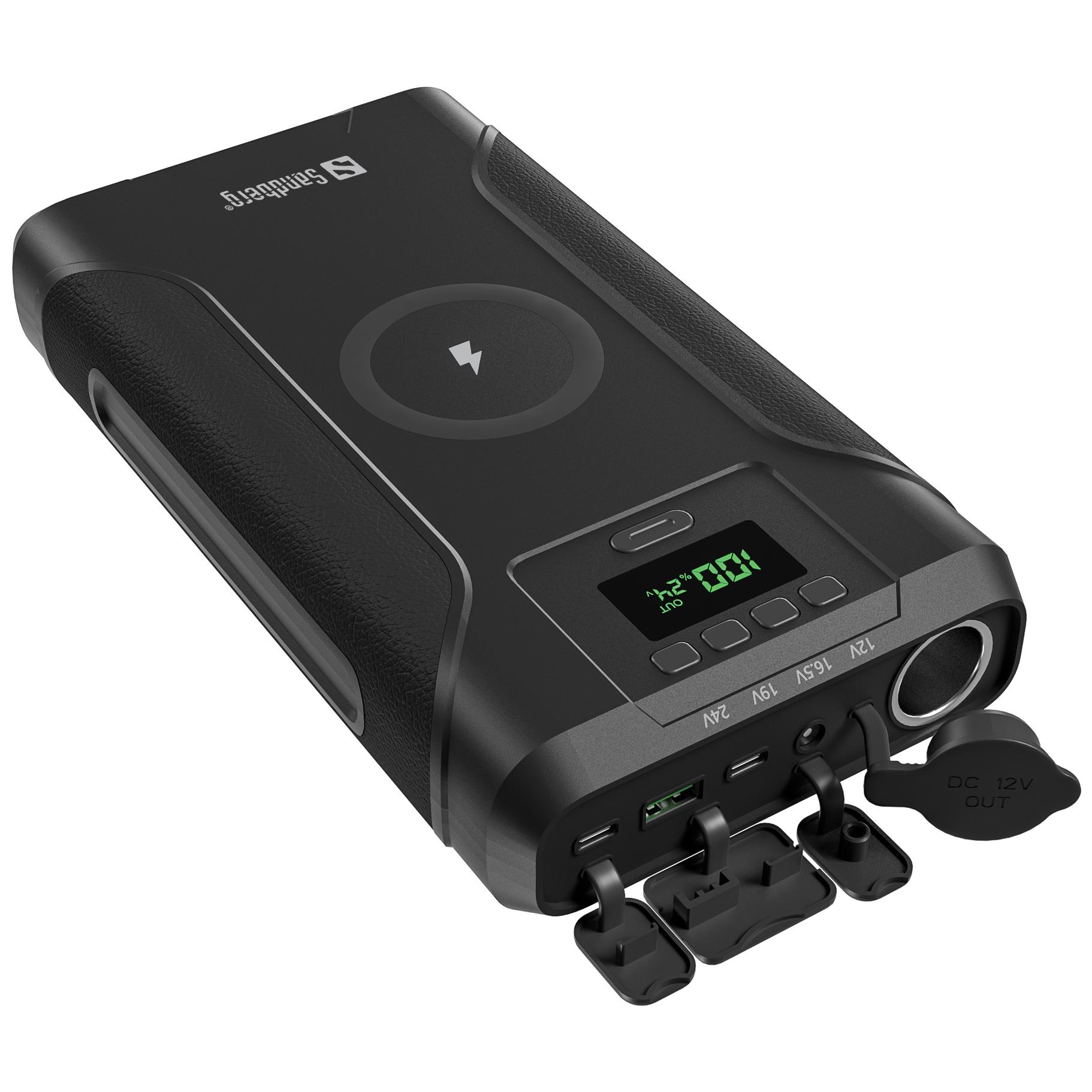 Sandberg Survivor 7in1 Powerbank 76800mAh Li-Ion Wireless Recharge Black