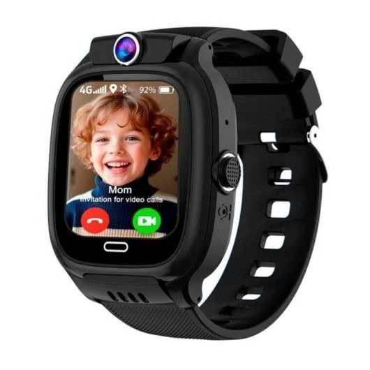 Smartwatch Cool Kids GPS (SIM Nano, IP67, Llamadas de Vídeo, Botón SOS) - Negro