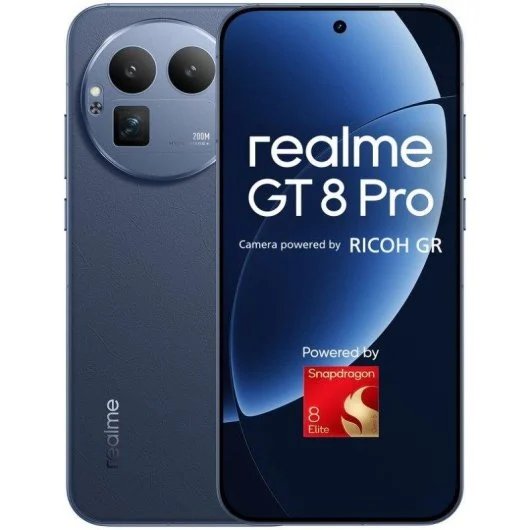 Realme GT 8 Pro - 16GB RAM, 512GB almacenamiento, pantalla AMOLED de 6.79'', tasa de refresco de 144Hz, 5G, doble SIM, carga rápida de 120W, Android 14, azul