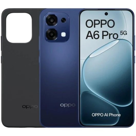 OPPO A6 Pro 5G - 8GB RAM, 256GB Storage, 6.57" AMOLED, 120Hz, IP69, NFC, 6500mAh Battery, 80W Fast Charging, Android 15, Blue