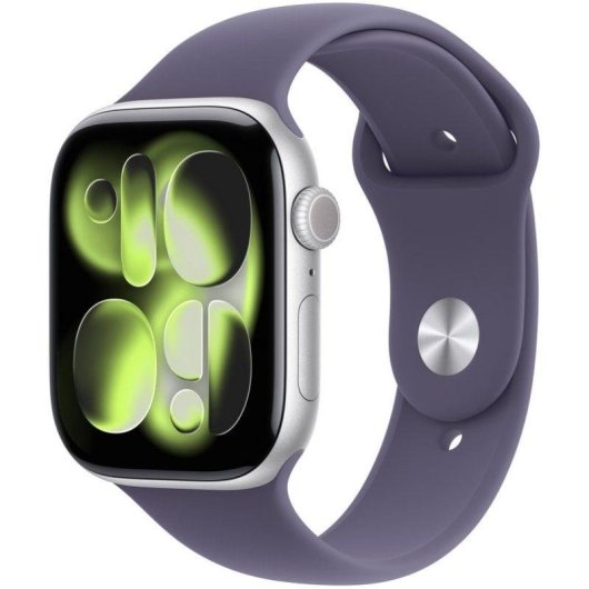Apple Watch Series 11 GPS + Cellular, 46mm, Aluminum Case, Sport Loop, Fog Lilac (M/L)