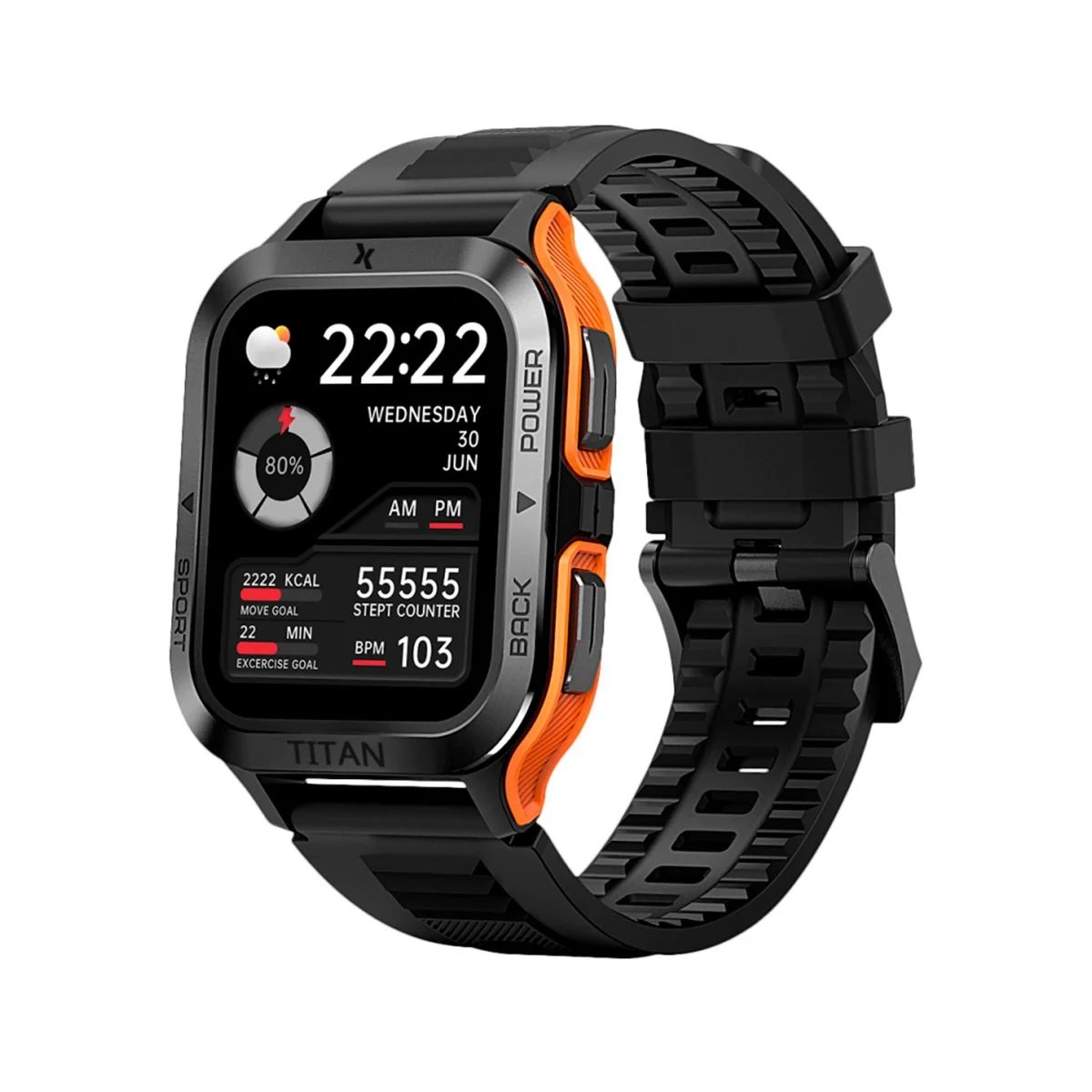 Maxcom FW67 Titan Pro Smartwatch, Graphite/Orange