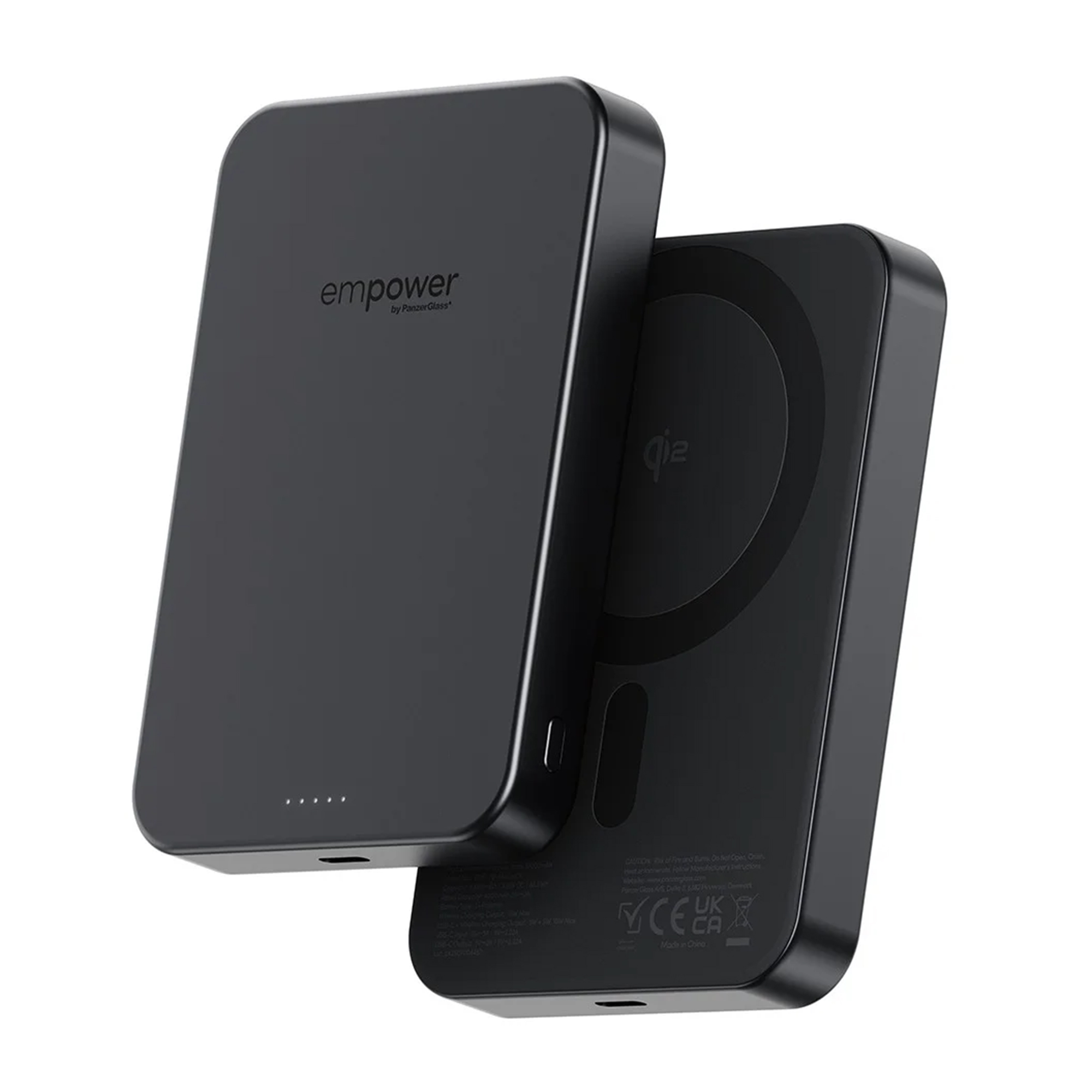 Empower by PanzerGlass Empower Bank 10,000mAh Powerbank Wireless MagSafe and Qi2 Space Black