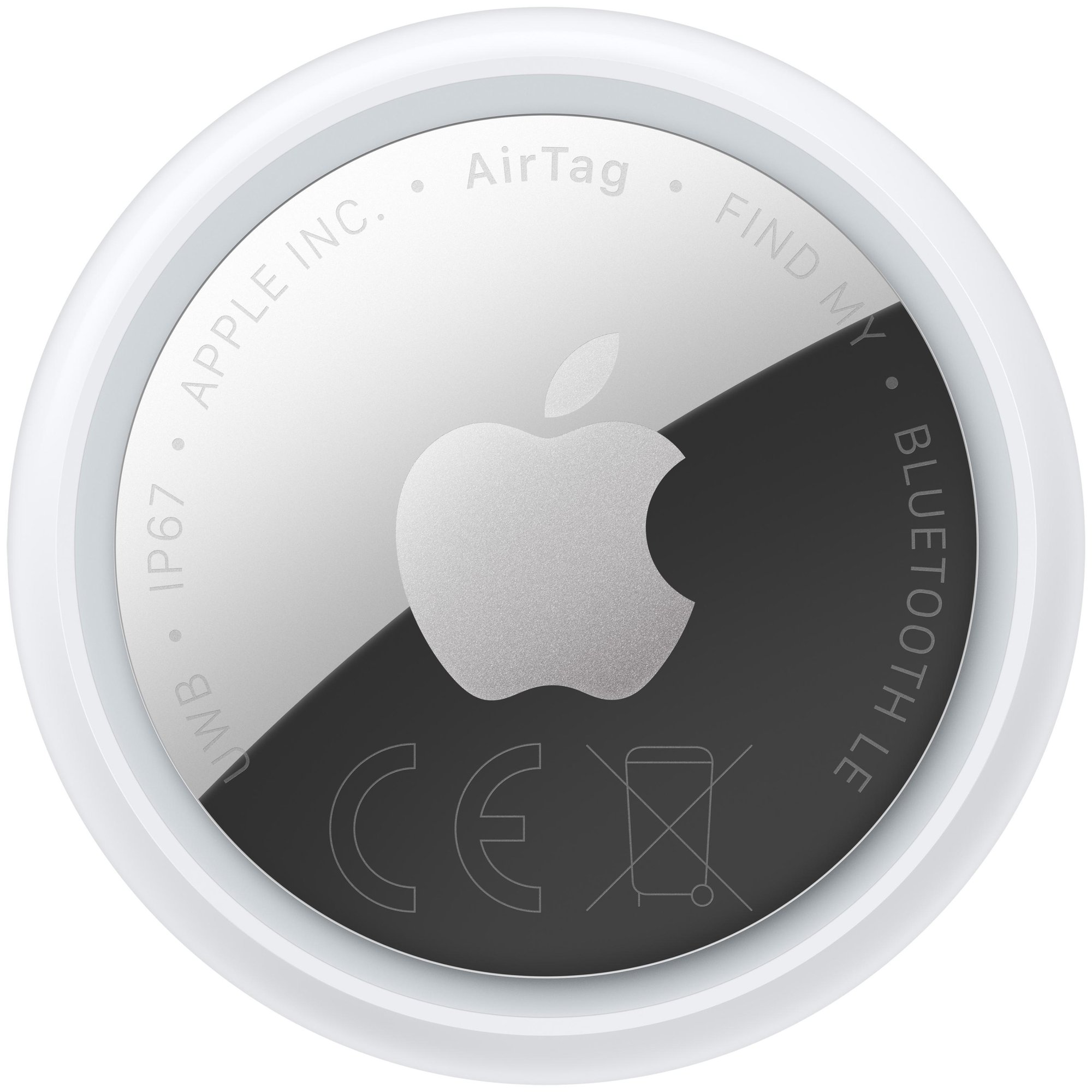 Apple AirTag - Plate y Blanco