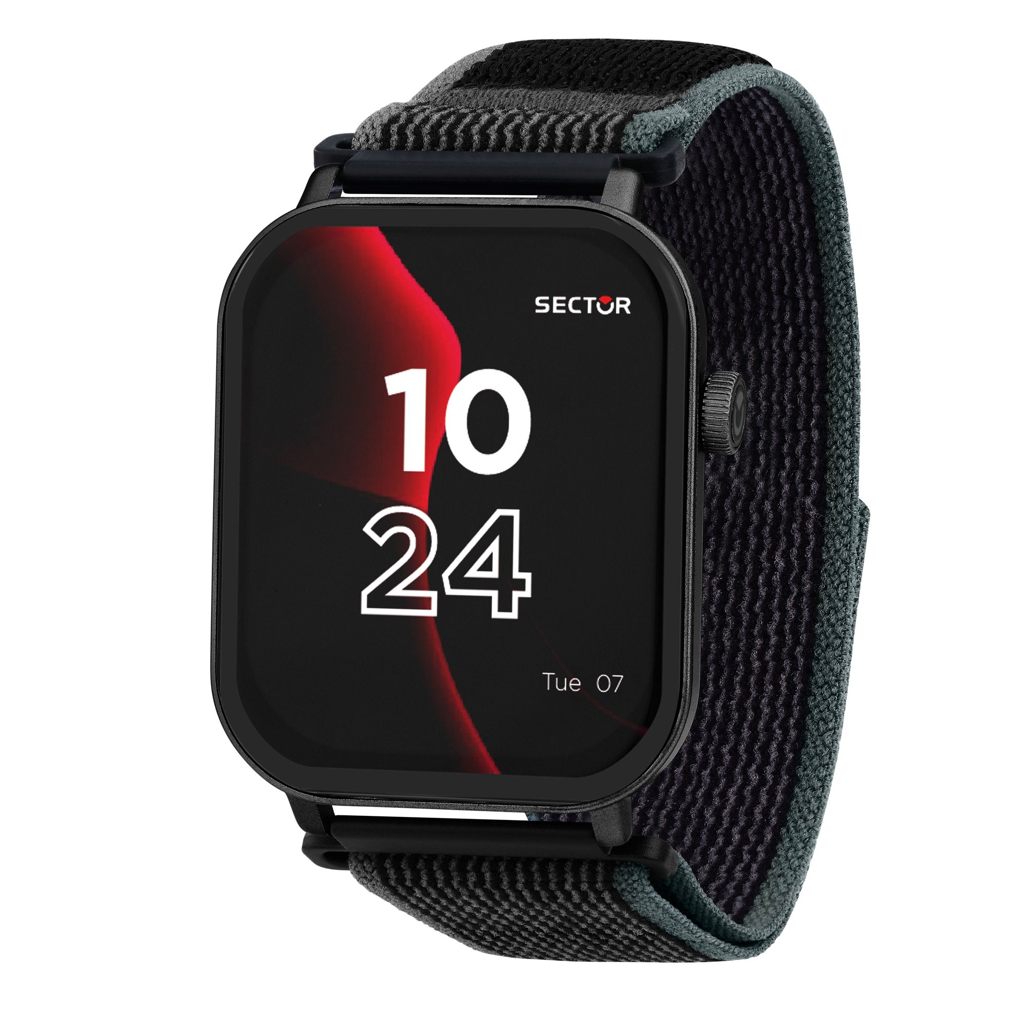 Sector Smart Watch (Plastic, Black, Nylon Strap)