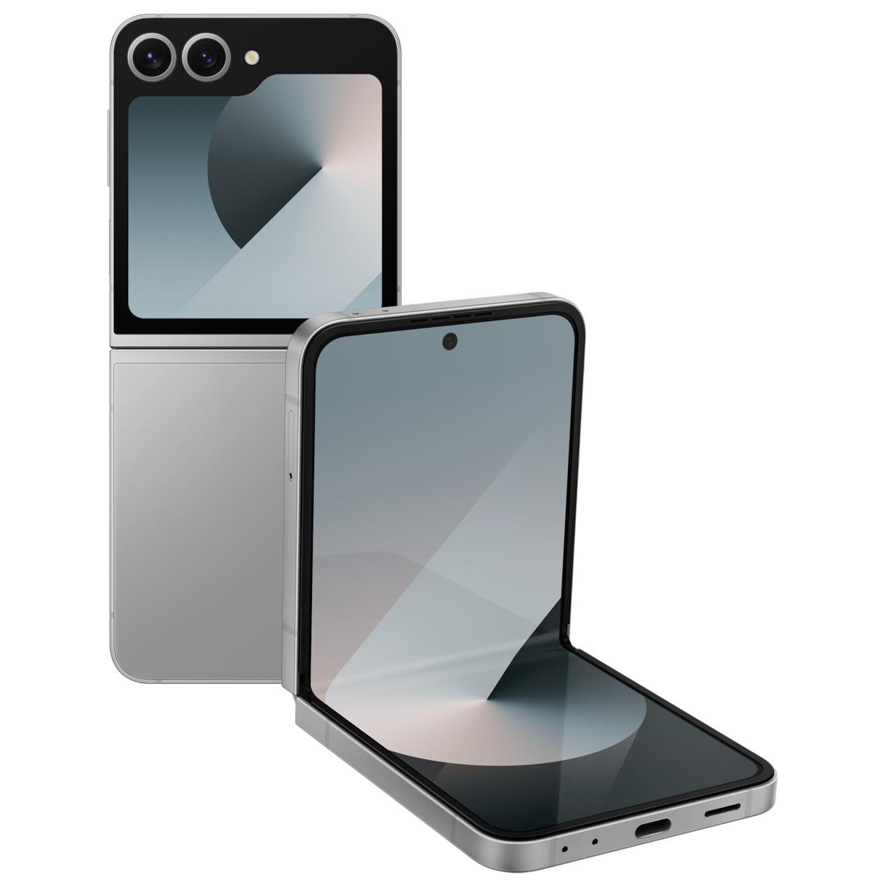 Wind Tre Samsung Galaxy Z Flip6 - 6.7" Foldable Phone, 12GB RAM, 256GB Storage, 40MP Cam, 4000mAh Battery, Silver