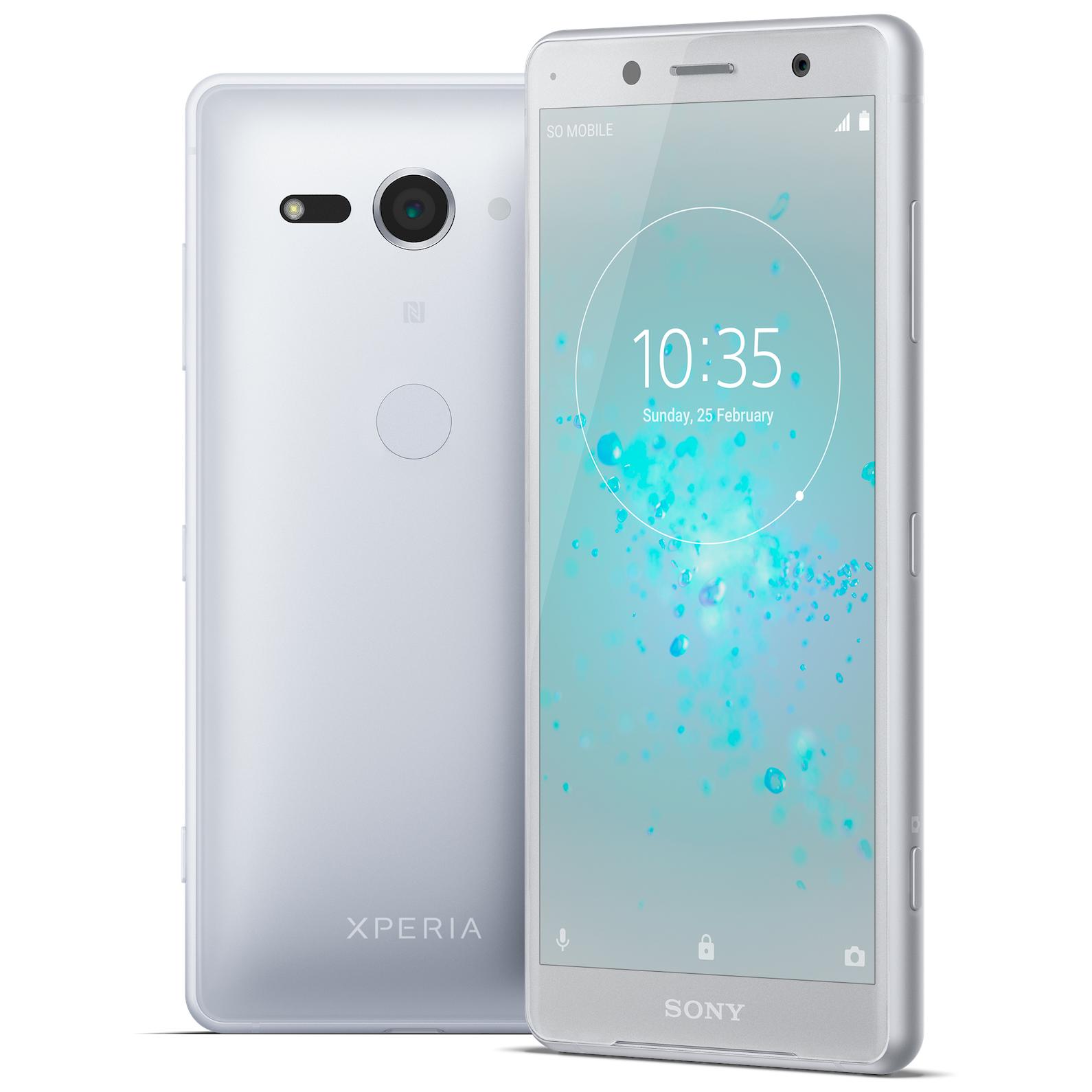 Sony Xperia XZ2 Compact - Teléfono inteligente 5" 4G LTE - 4 GB de RAM, 64 GB de almacenamiento, cámara de 19 MP, batería de 2870 mAh - Blanco
