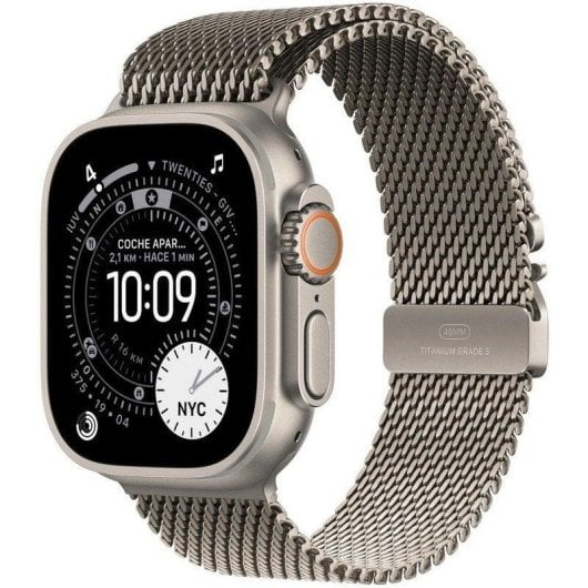Apple Watch Ultra 3 GPS+Cellular 49mm Titanium Natural Wristband Milanese Loop