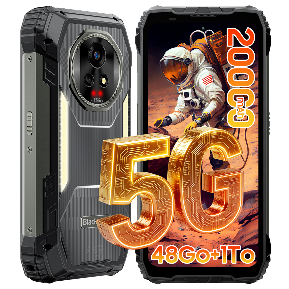 Blackview XPLORE 2 5G Tough Phone - 48GB+1TB, Android 15, 6.73" NFC/AI/Dual SIM