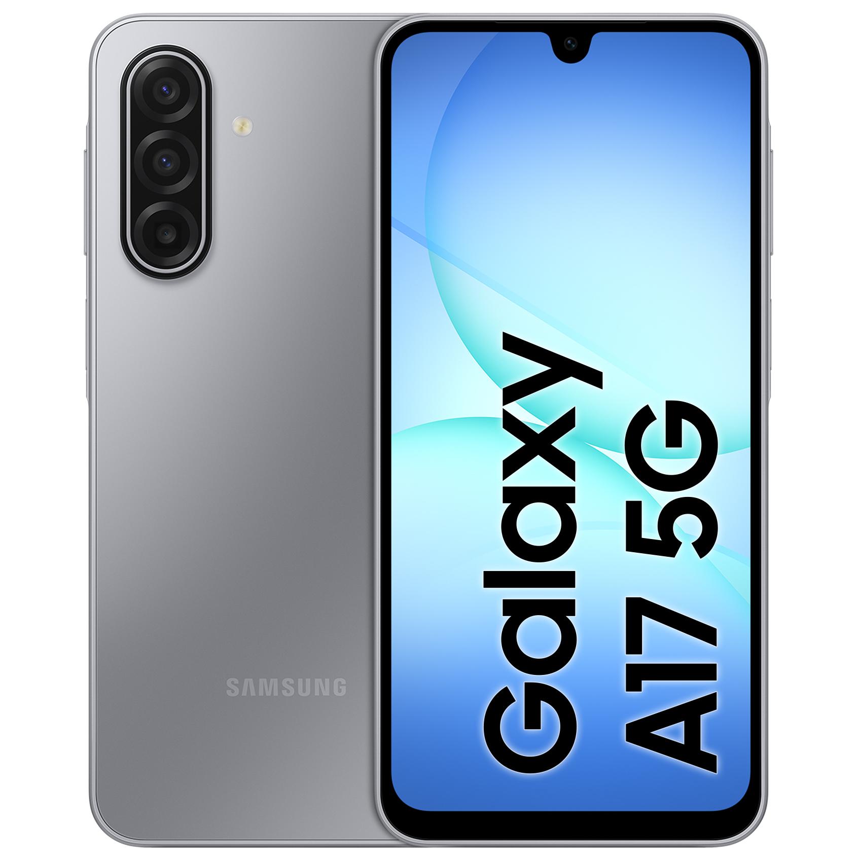 Samsung Galaxy A17 5G - Téléphone portable double SIM de 6,7 pouces, 4 Go de RAM, 128 Go de stockage, batterie de 5000 mAh, écran Super AMOLED de 6,7 pouces, gris