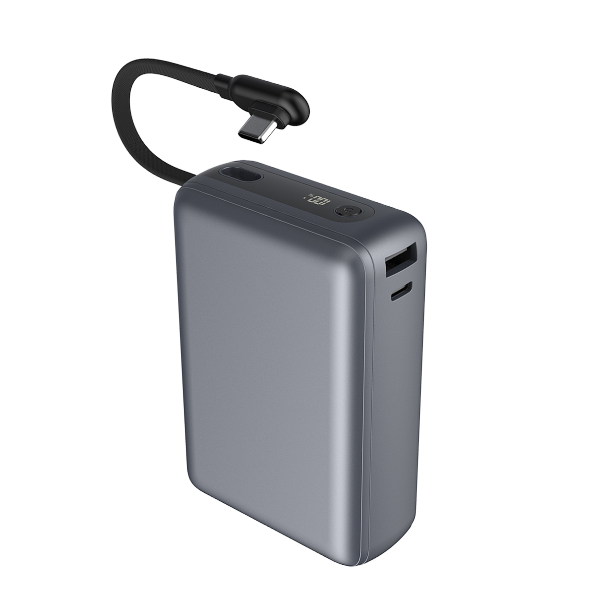Force Power 20000mAh USB-A / USB-C 40W PD/QC Fast Charge Power Bank with Integrated Cable